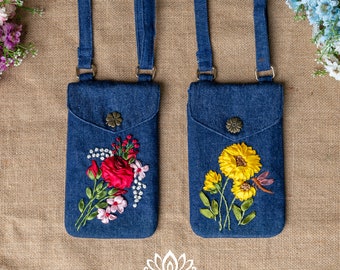 Handmade Bolsos En Jeans Bordados Bolsa De Mezclilla Bordada