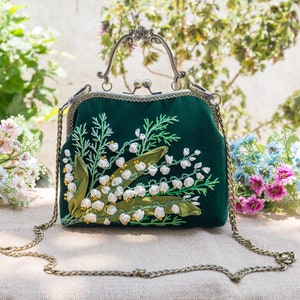 Embroidered Handbag and Wallet Set, Handbags With Straps, Lily of the ...
