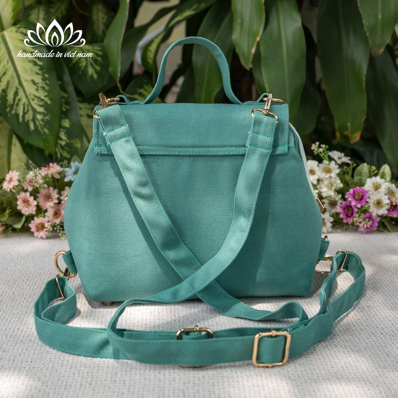 Beautiful lily-of-the-valley embroidered bag, Doctor bag for women image 5