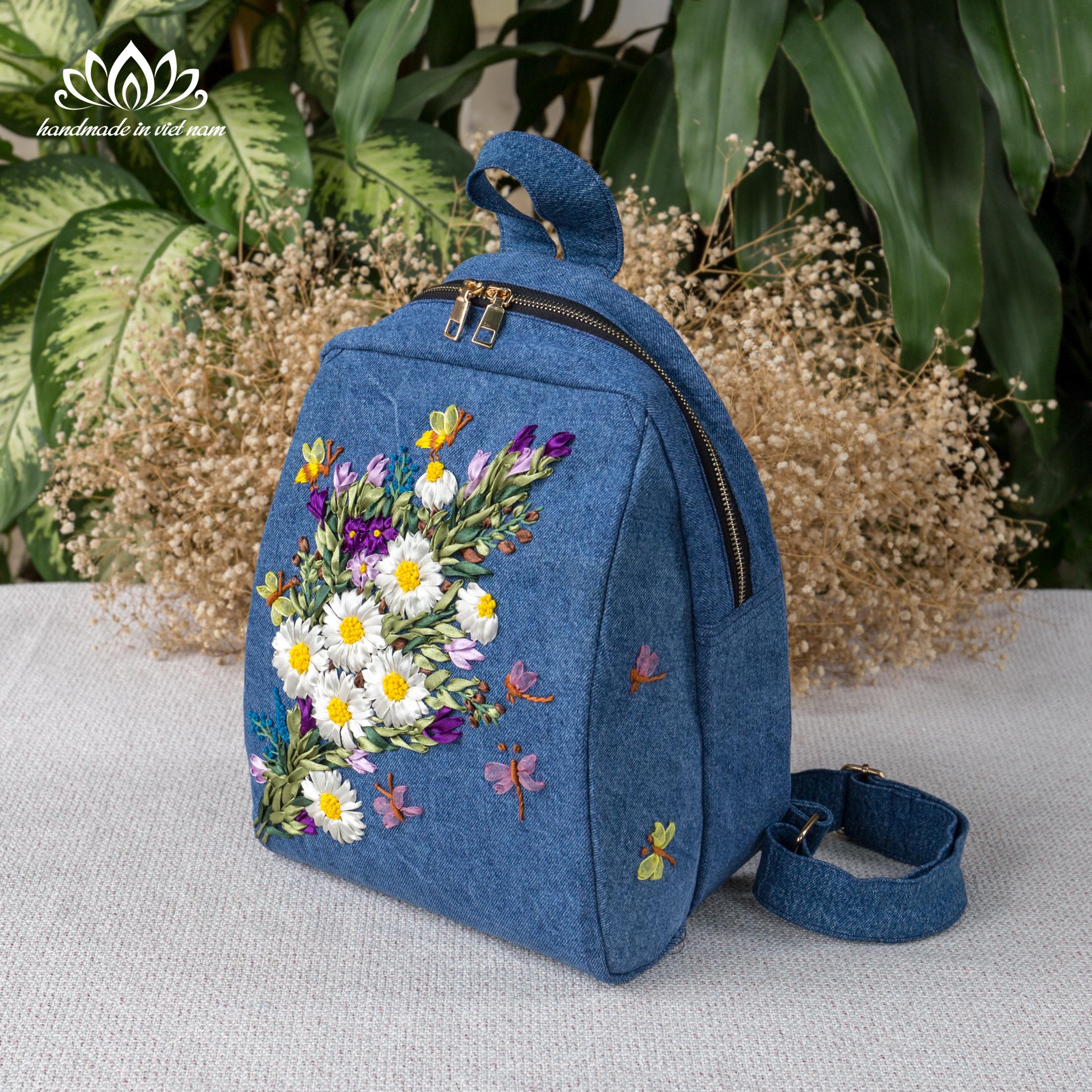 Mini jean backpack Etsy