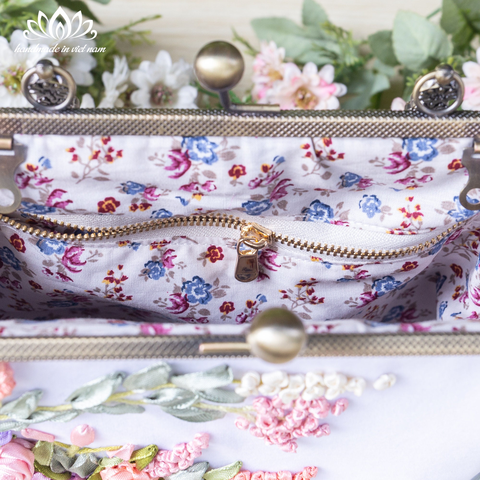 花柄刺繍ハンドバッグ　ハンドメイド Amazon | (ADOSSY) 刺繍バッグキット 刺繍キット 初心者 セット 花