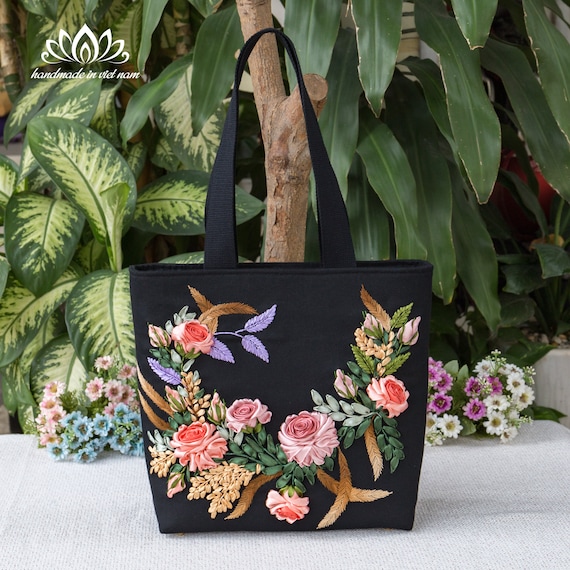 Women's shoulder bag, Embroidered shoulder bag