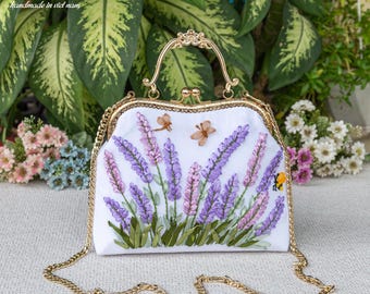 Embroidered handbag | ribbon embroidery |  great Quality | unique product