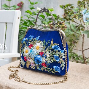 Embroidered Handbag Shoulder Bag Ribbon Embroidery Great - Etsy