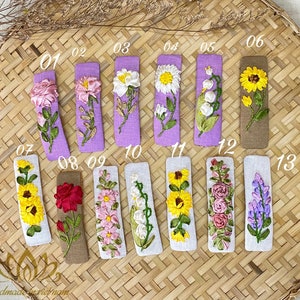 Hair Clips,Cute hairclips,Ribbon Embroidered  clips,Lined snap clips,Hair snap clips,Linen lined clips, Linen hair clips