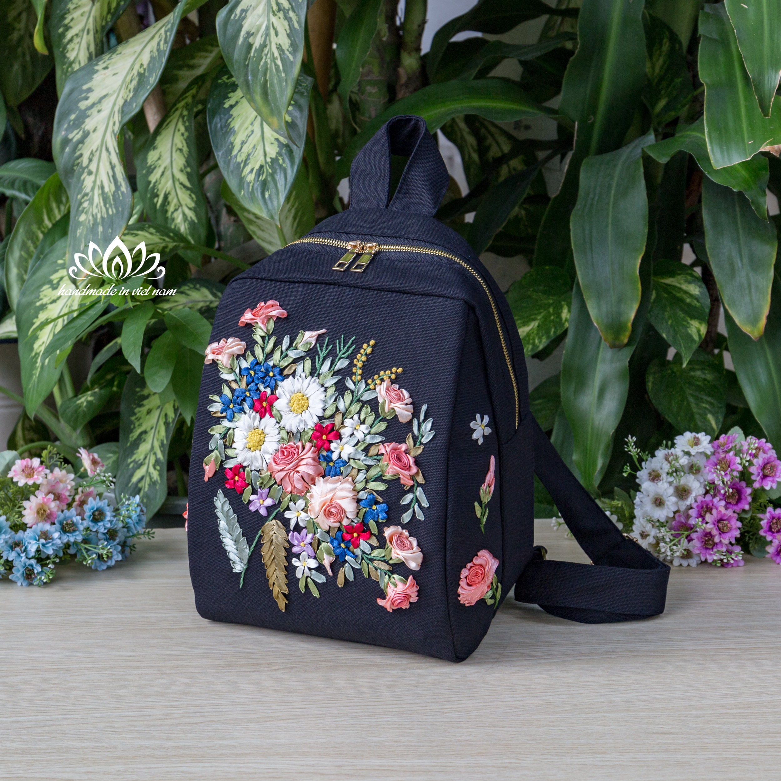 【AAKE】RIBBON DOT BACKPACK Pink Polka Dot Backpack, Personalized Kids Backpack