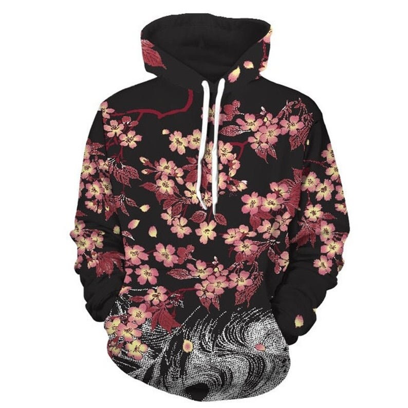 Flower Cherry Blossom Hoodie Hooded Cloth Unsiex Hoodie Gift Etsy