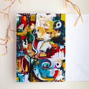 13 x 18 Karte, 13 x 18 Karte, blanko mit Umschlag, Musik KunstTheorie, abstrakte Kunst Grußkarte, 13x18 Karte