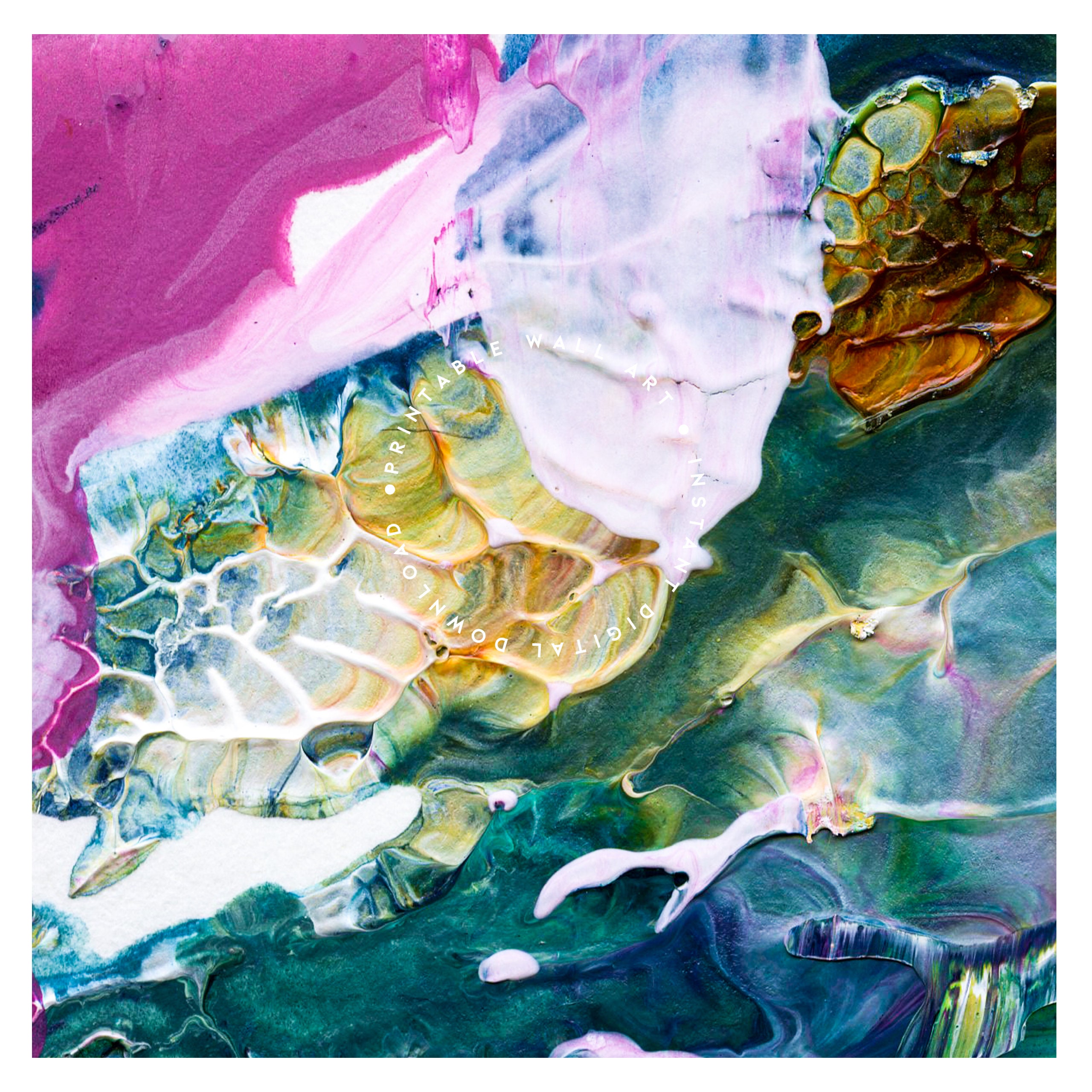 Large Abstract Botanical Art Prints Set of 4 prints 20x20 | Etsy