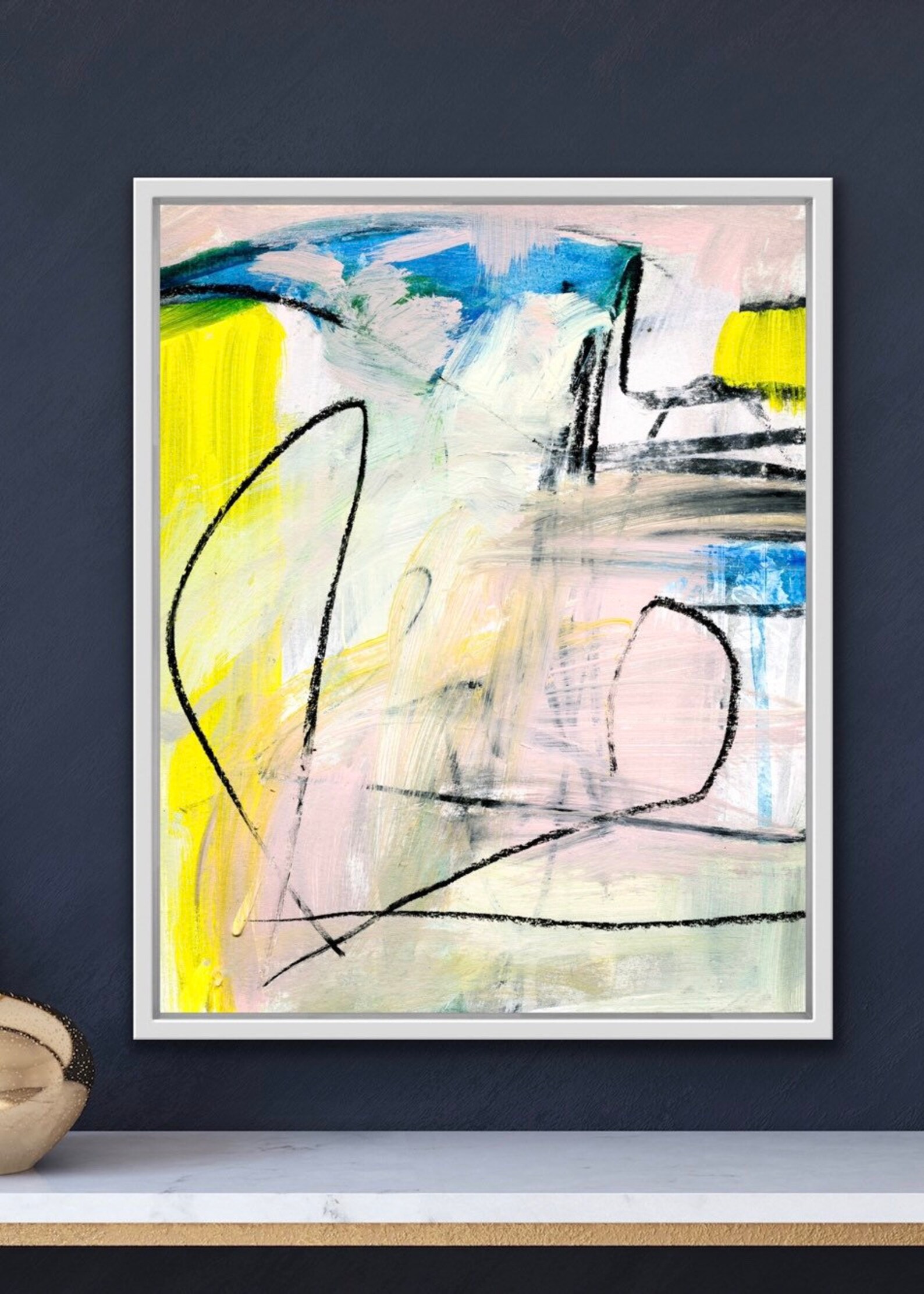 Abstract Art Set of 2 24x30 Art Prints Modern Abstract Wall Etsy