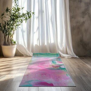Abstract Art Yoga Mat: Anti-Slip Rubber Exercise Mat