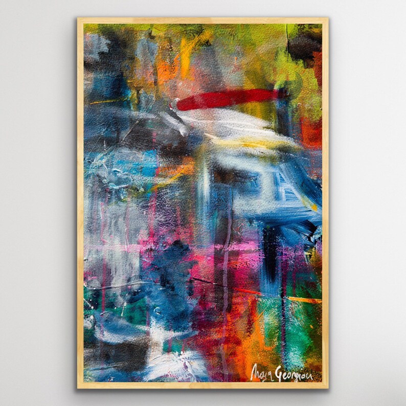 Set of 2 Contemporary Digital Art Prints Large Digital Etsy