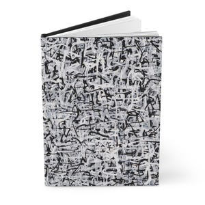 Minimalist Hardcover Journal: Black & White Lines, Modern Writing Notebook