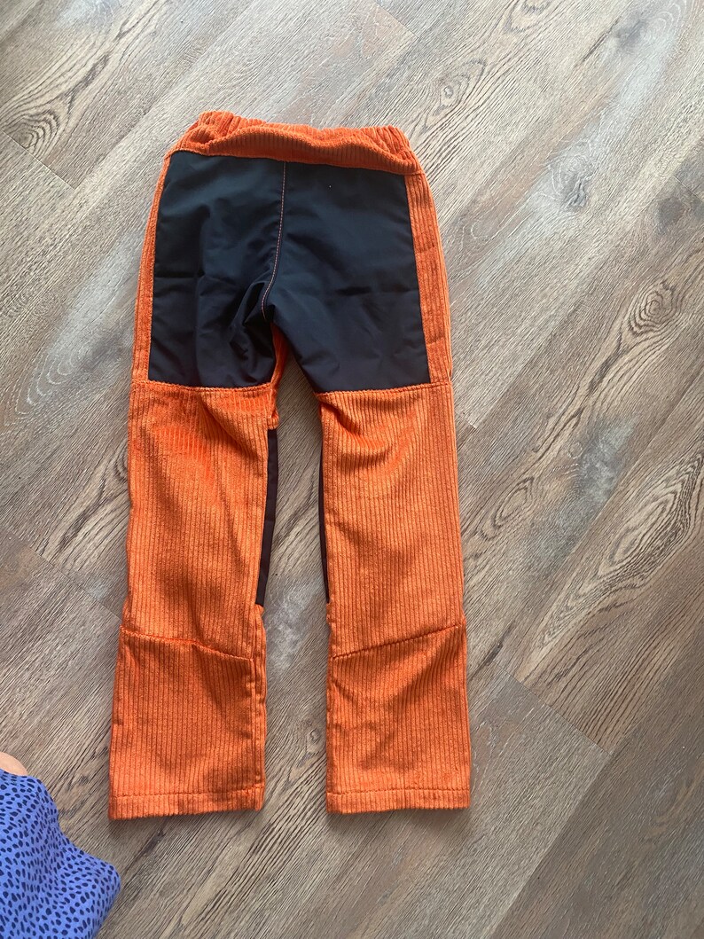 Pantalon cargo pour enfant garçon Jeans robuste Pantalon assorti Bordure pour loisirs et extérieur Fidibux Jean en cordon Bordure des genoux et du bas Imperméable 74-164 image 6