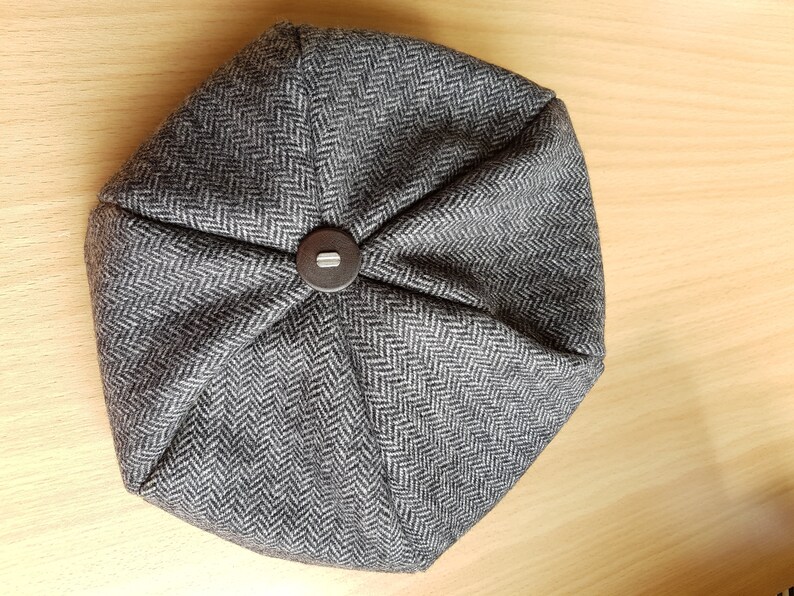 BALLONM\u00dcTZE Michelm\u00fctze wool tweed COLOR SELECTION FROM Germany hat wool herringbone wooden button lined childadult ear protection