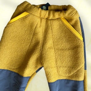 Woolwalk trousers winter outdoor virgin wool mulesing-free oilskin / cordura trim adjustable waistband robust forest kindergarten 74-164 opt. Bags image 3