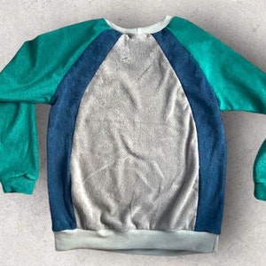 Frottee Pullover für Kinder Jungs Mädchen Baumwolle Color Blocking Farbenmix Germany Jersey Bild 4