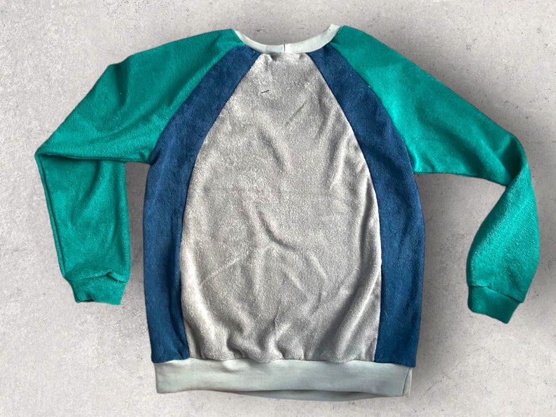 Frottee Pullover für Kinder Jungs Mädchen Baumwolle Color Blocking Farbenmix Germany Jersey Bild 4