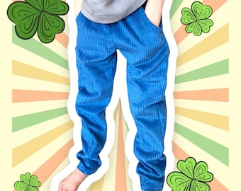 Cord Jeans Pants Boys Girls Cool Comfortable Robust Warm Growing Pants 80-164