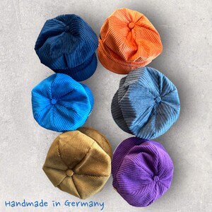 Ballon Mütze Erwachsene Kinder Cord Baumwolle gefüttert Stoffauswahl Kundenwunsch Unikat Handmade Germany Bild 9
