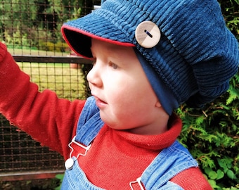 Balloon Hat Adults Children Corduroy Cotton Lined Fabric Selection Customer Request Unique Handmade Germany