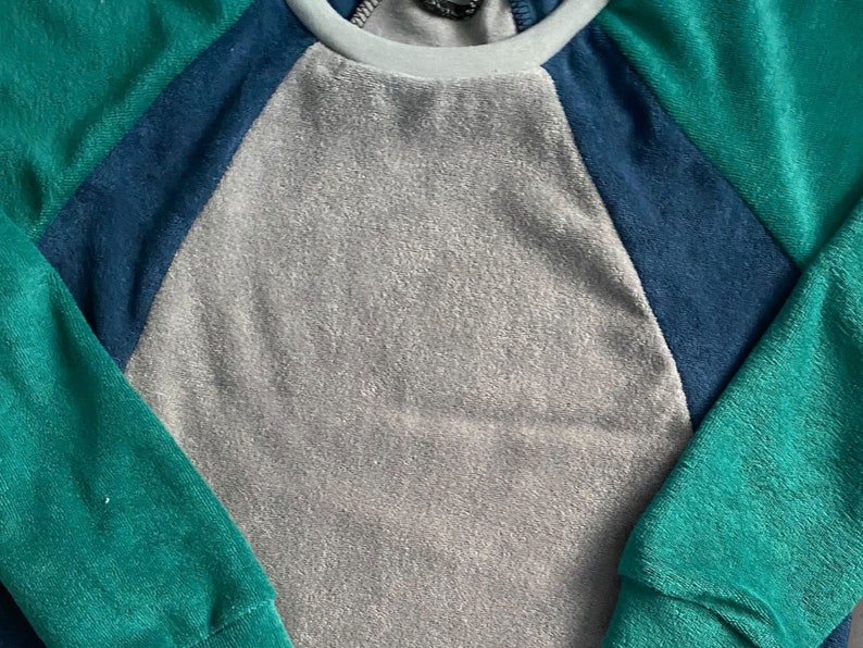 Frottee Pullover für Kinder Jungs Mädchen Baumwolle Color Blocking Farbenmix Germany Jersey Bild 8