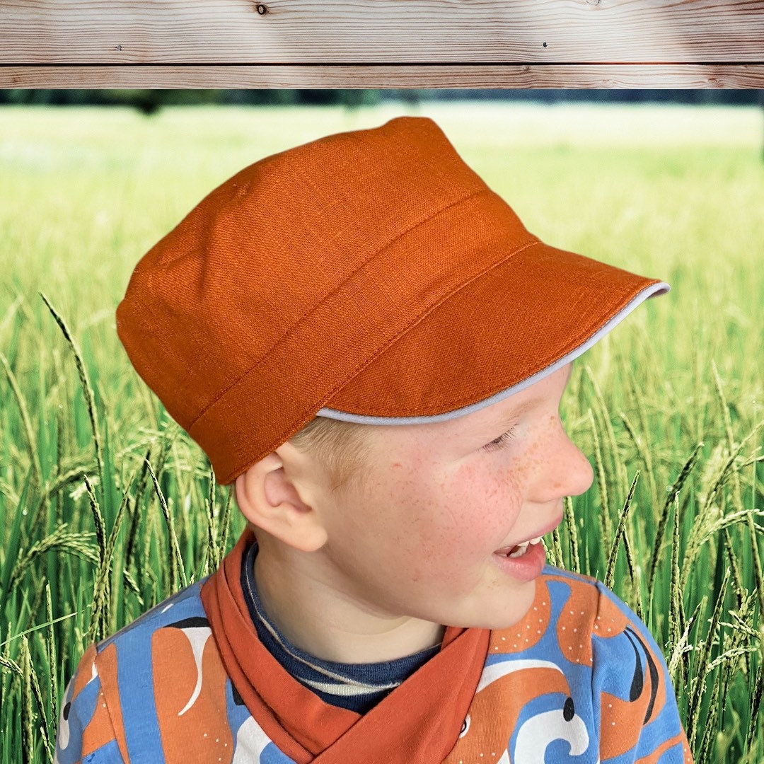 Michel Hat LINEN Retro Sun Protection Child Adult Color Selection