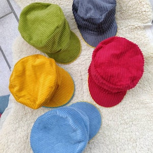 Michel cap peaked cap corduroy cotton children adult transitional cap grows with the child retro color selection unique handmade