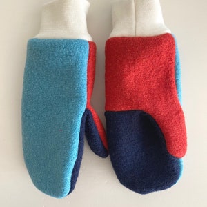 Gloves Mittens Child Organic Wool Wool Wool Woolwalk Wool Cuffs Gift Surprise Uni Colorful image 3