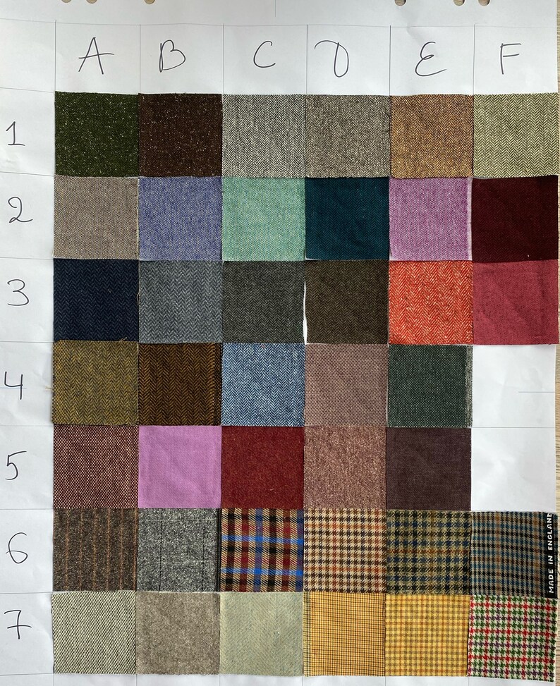 Wool Hat Michel Cap Wool Tweed Check Herringbone Hat Wool Peak Wooden