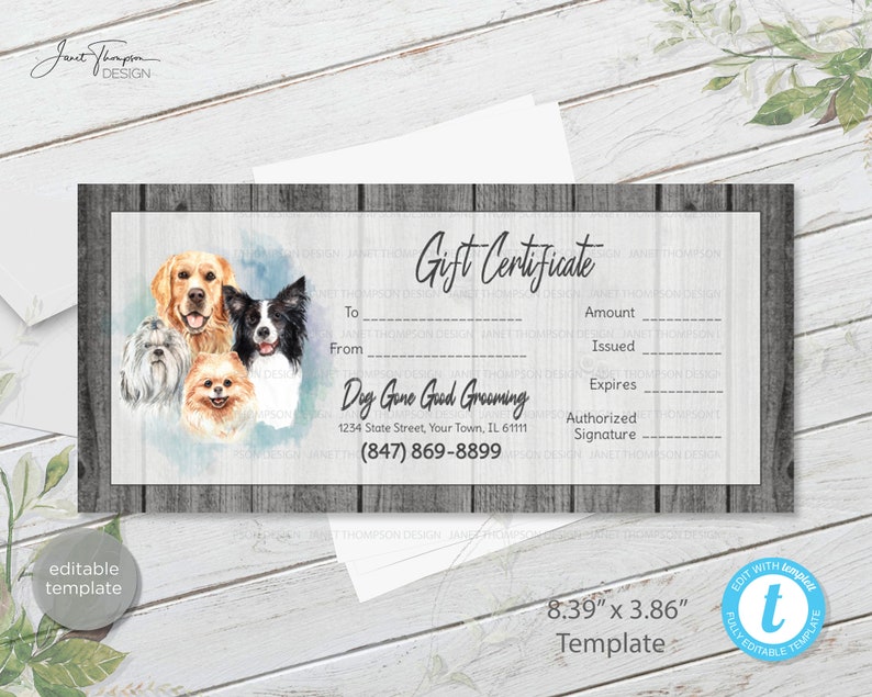 Dog Groomers Service Menu Pet Grooming Groomer Service List Etsy