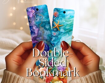 Beach and Waves Metal Bookmark, Double-Sided, 2 Bookmarks for the Price of 1!