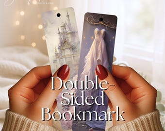 Purple Romantic Gothic Fantasy Metal Bookmark, 2-Sided Bookmark