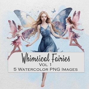 Fairy Clipart, Magical Fairy Clipart, Fairies PNG Images, Sublimation Design, Fairy Clipart Images