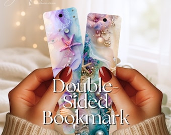 Beach and Waves Metal Bookmark, Double-Sided, 2 Bookmarks for the Price of 1!