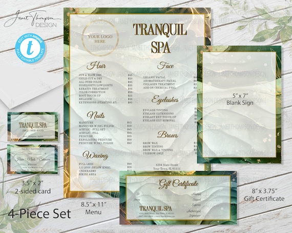 nail salon gift certificate design