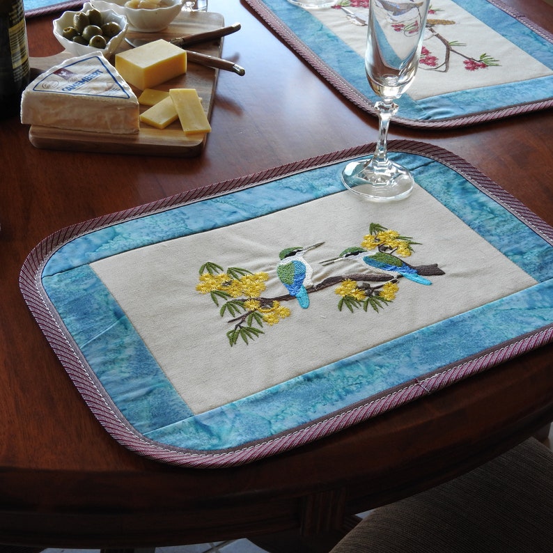 Placemats With Australian Embroidered Designs Etsy Australia