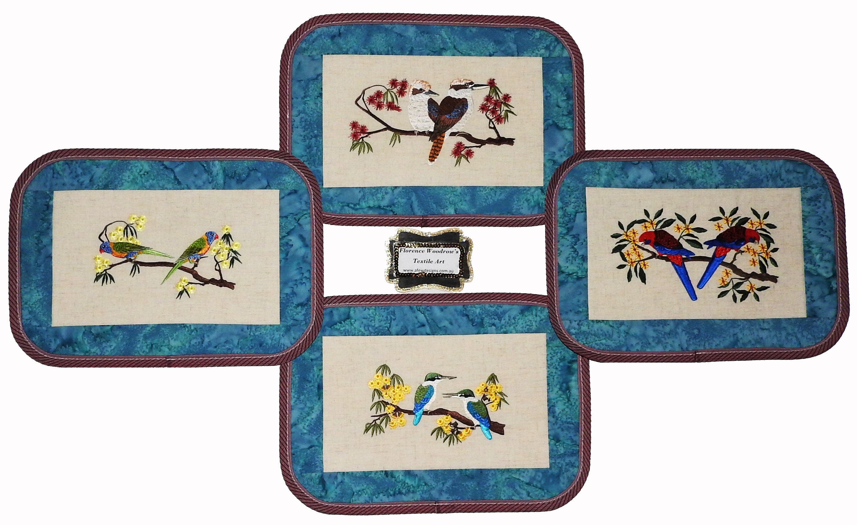 Placemats With Australian Embroidered Designs Etsy Australia