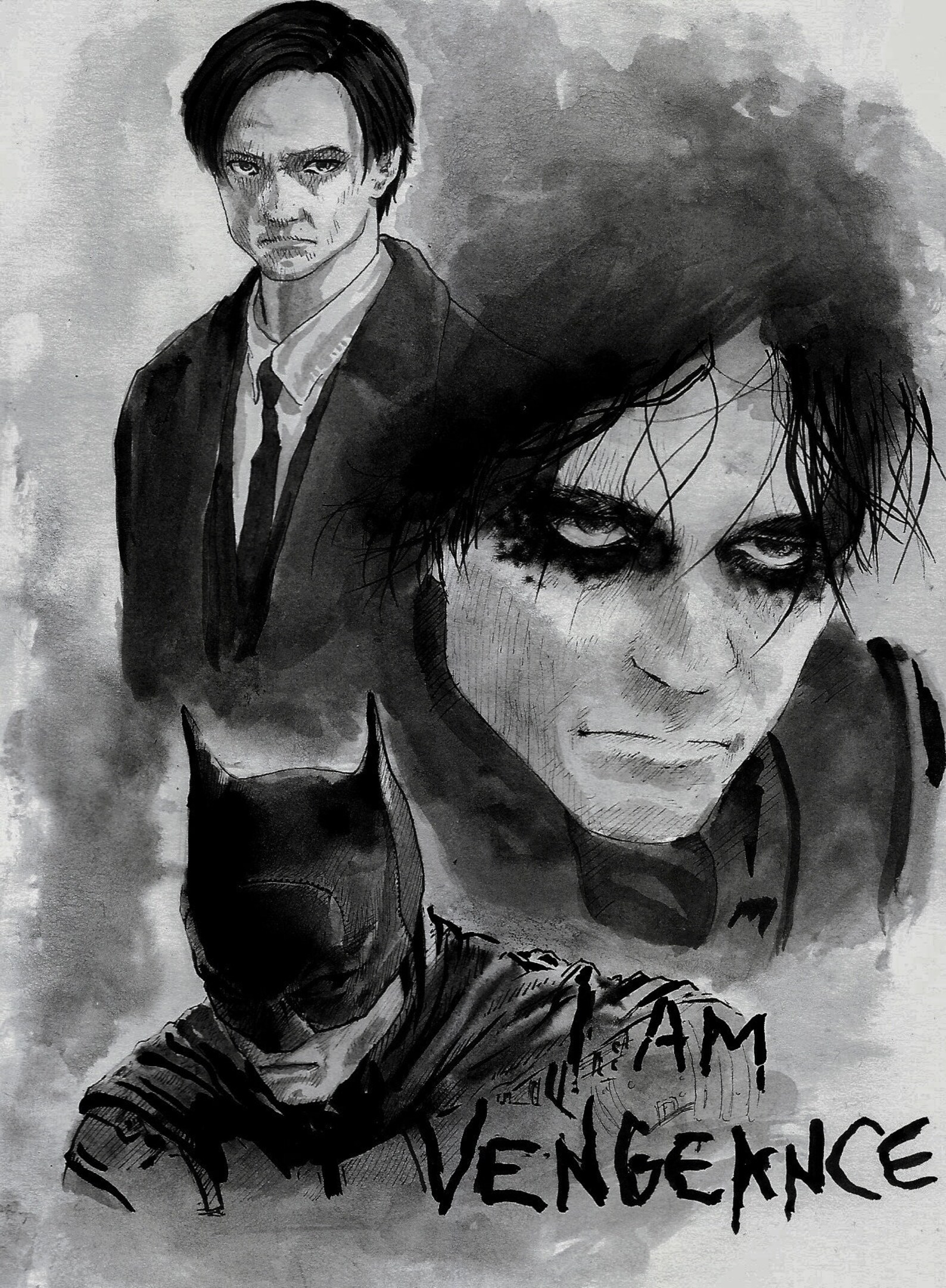 The Batman Robert Pattinson Fan Art Artwork Print | Etsy