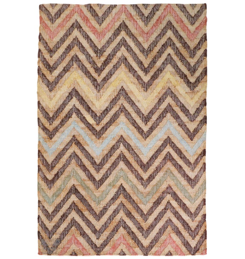 Handmade Chevron Pattern Jute Durrie Rug - Etsy