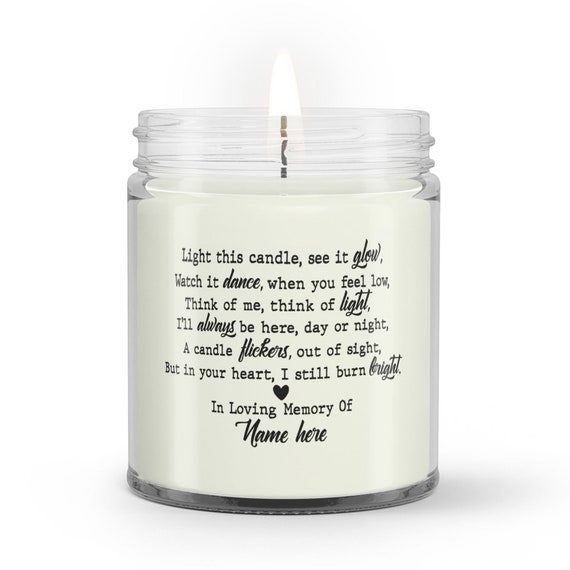 Light This Candle, See It Glow Condolences Gift Memorial Gift