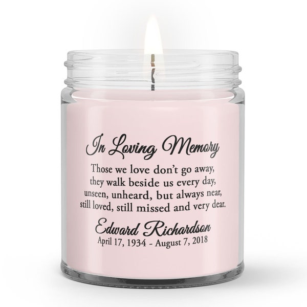 Sympathy Candle Etsy