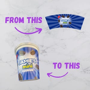Tazza di biscotti al cioccolato - Modello modificabile in CANVA