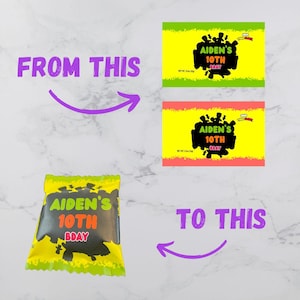 Sour Candy Wrapper Template-Editable template in CANVA