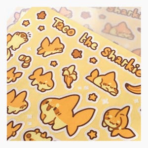 Foglio di adesivi di Taco the Sharkie