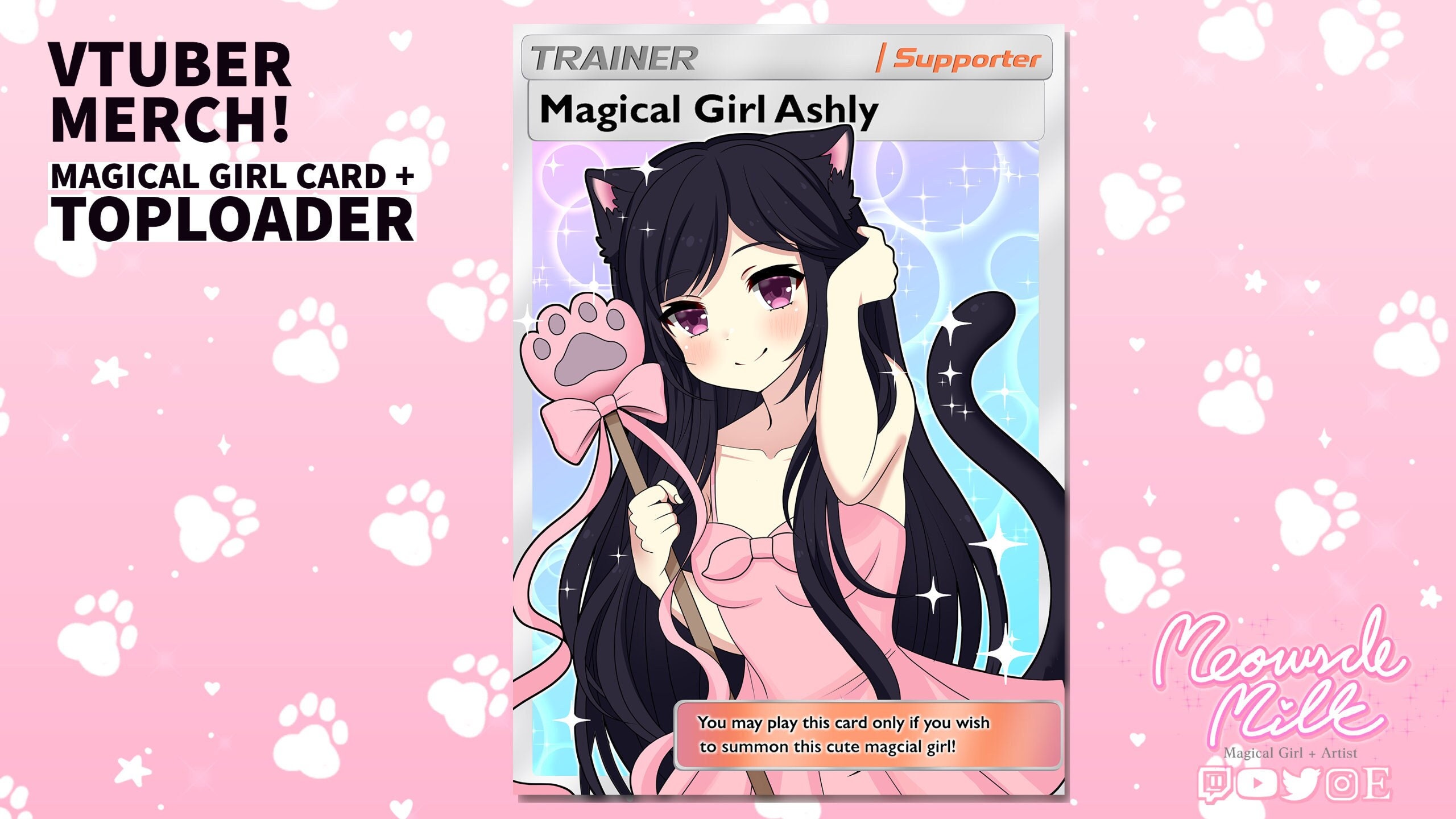 Magical Girl Vtuber Ashly Trading Card Print - Etsy Norway