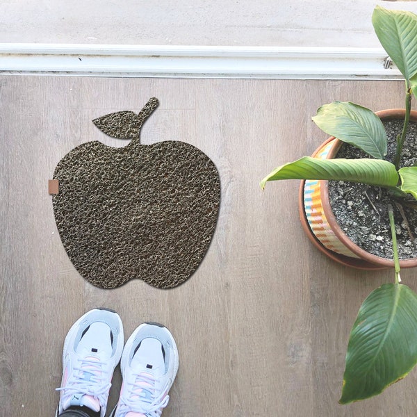 doormat for home, funny doormat, APPLE, Washable mat, housewarming gift, Personalized Door Mat, thanksgiving doormat, apple rug, apple