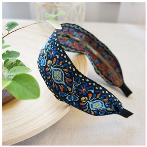 Embroidered Headband headbands for Womenwide Etsy