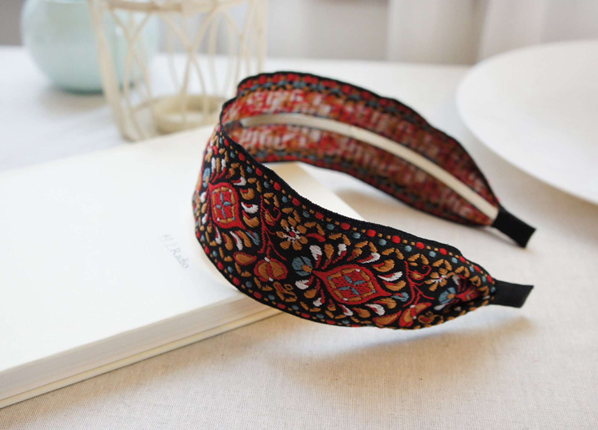 Embroidered Headband headbands for Womenwide Etsy Australia