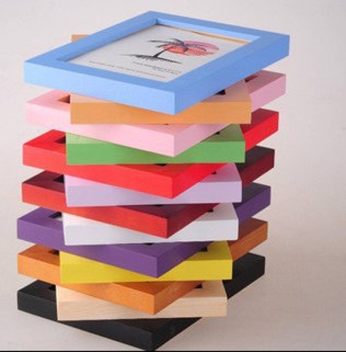 Blue Picture Frame Picture Frames Rustic Picture Frames Etsy